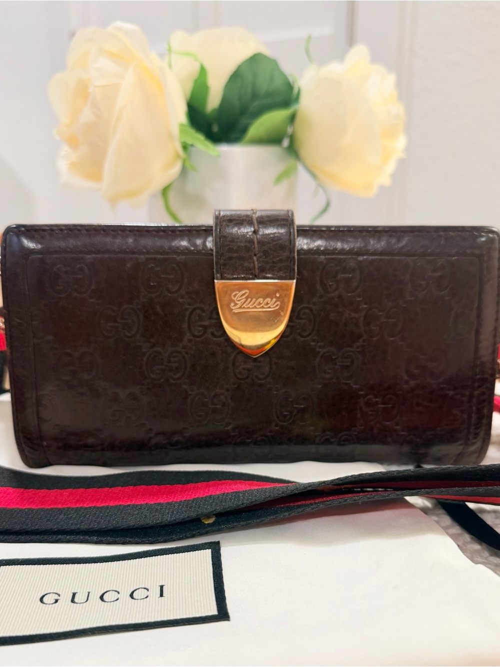 Gucci Signoria Continental Wallet in Guccissima leather | Bee Pattern Strap/-Bag - Picture 3 of 17
